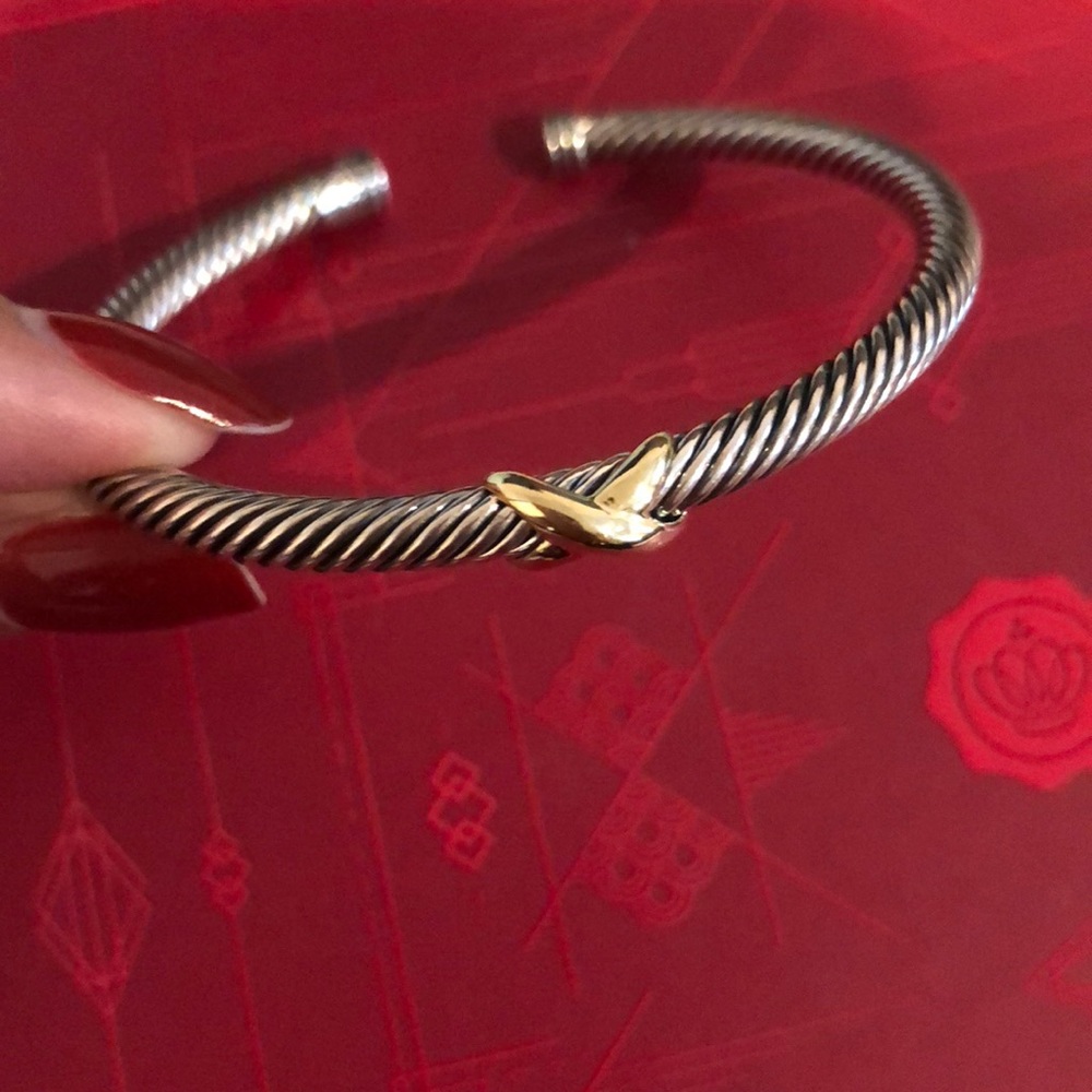 NWT David Yurman X Bracelet with 14K Gold - Small - Picture 3 of 6